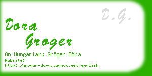 dora groger business card
